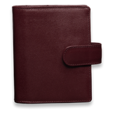 Ringbuch Rindleder Druckknopfverschluss Rindnappa bordeaux